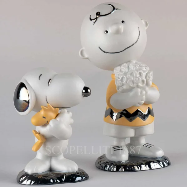 lladro charlie brown snoopie figurines porcelain