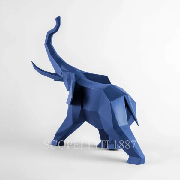 lladro elephant porcelain sculpture blue