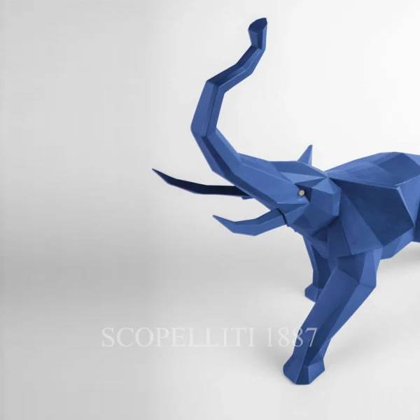 lladro elephant sculpture blue
