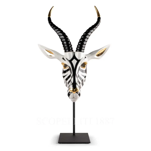 lladro fierce portraits antelope mask porcelain