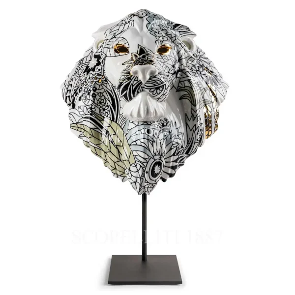 lladro fierce portraits lion mask