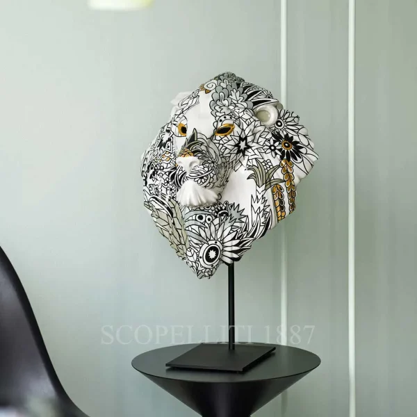 lladro fierce portraits lion mask porcelain