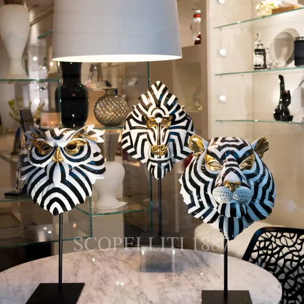 lladro fierce portraits porcelain masks