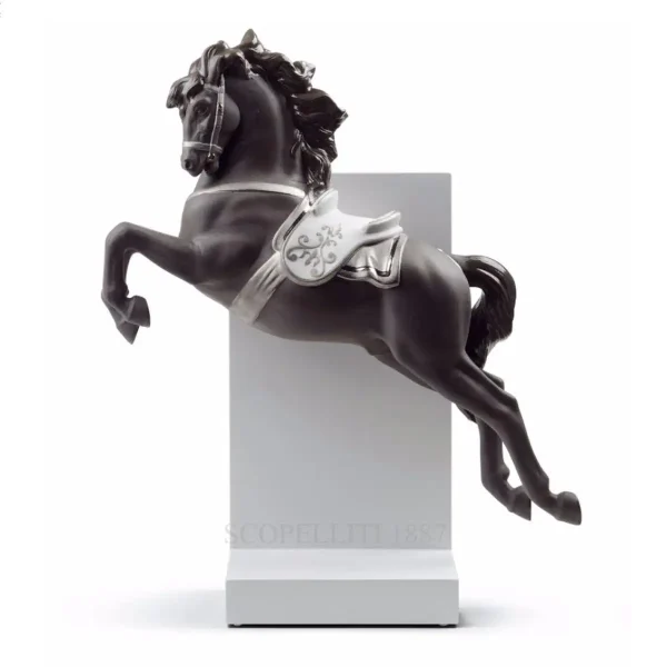 lladro horse on pirouette porcelain figurine
