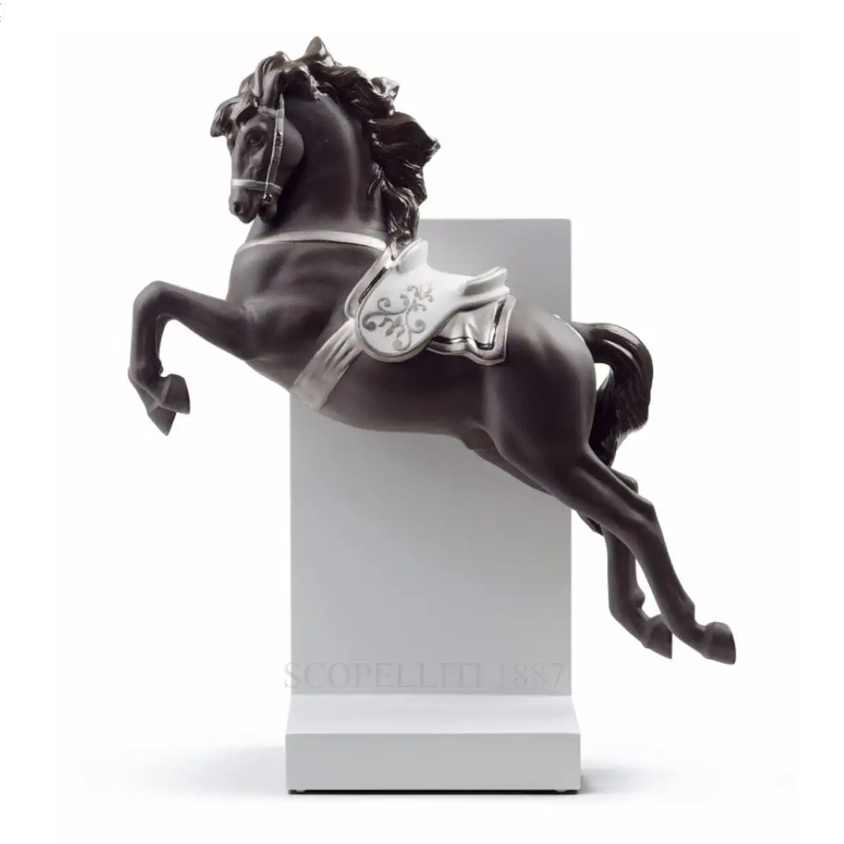 lladro horse on pirouette porcelain figurine