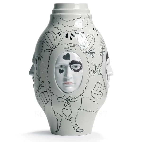 lladro jaime hayon vase grey