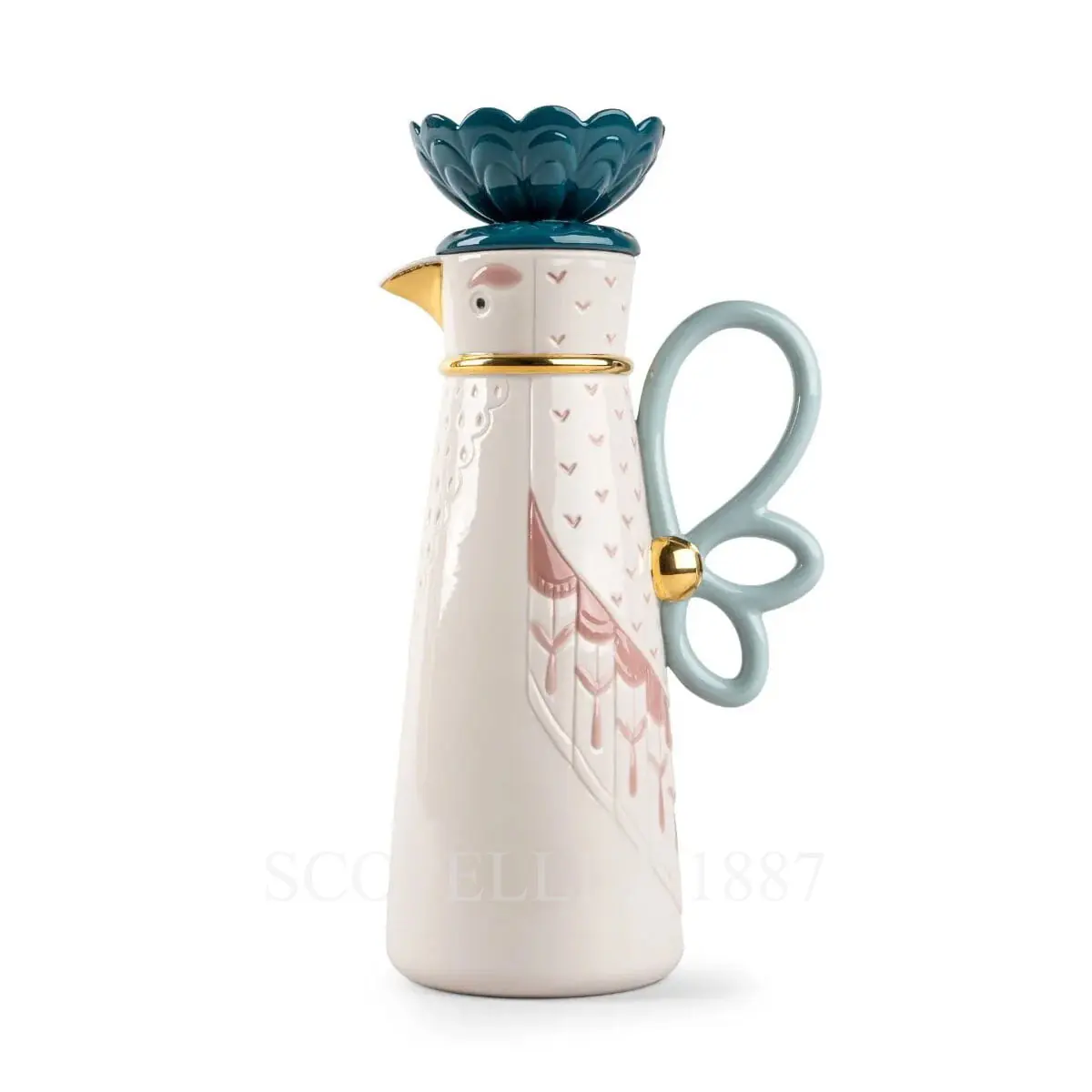 lladro kawki coffee pot porcelain