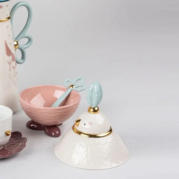 lladro kawki coffee set in porcelain