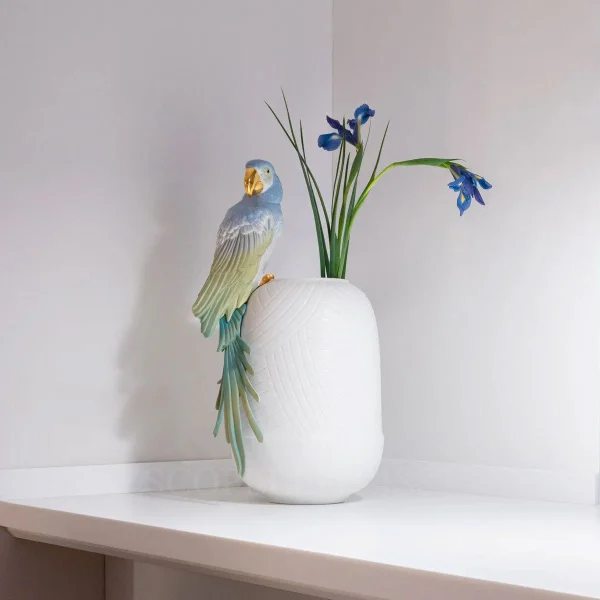 lladro macaw bird vase porcelain