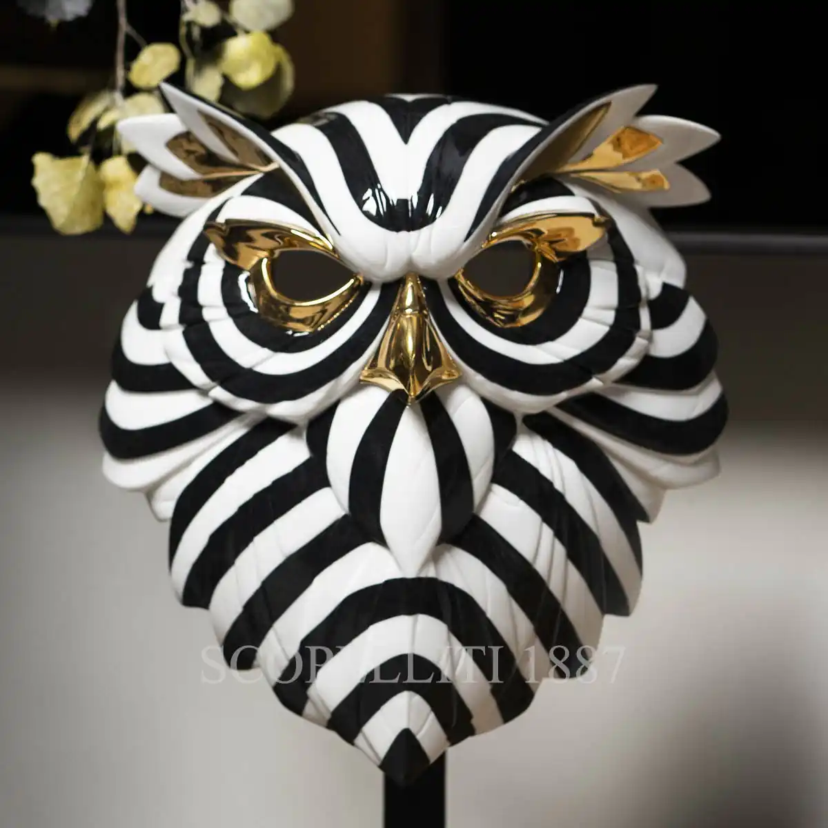 lladro fierce portraits owl mask