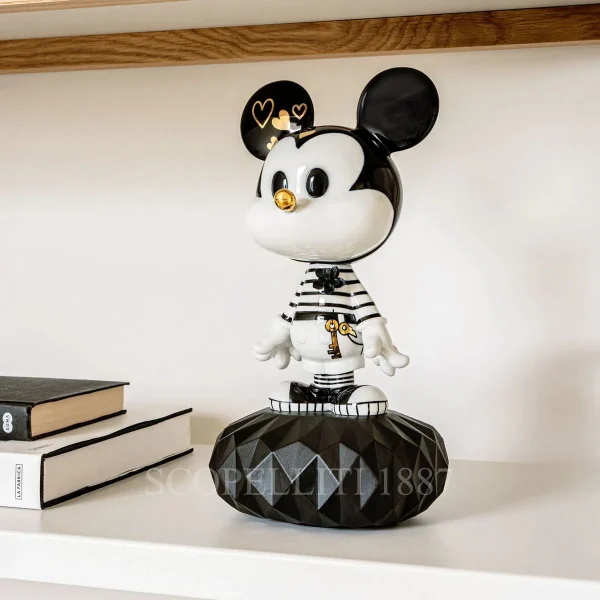 lladro mickey sculpture black white