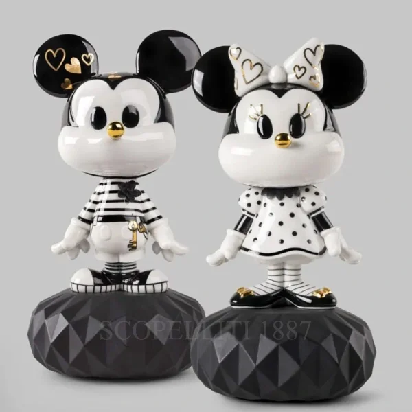 lladro micky and minnie figurines porcelain