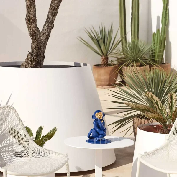 lladro monkey figurine blue limited edition