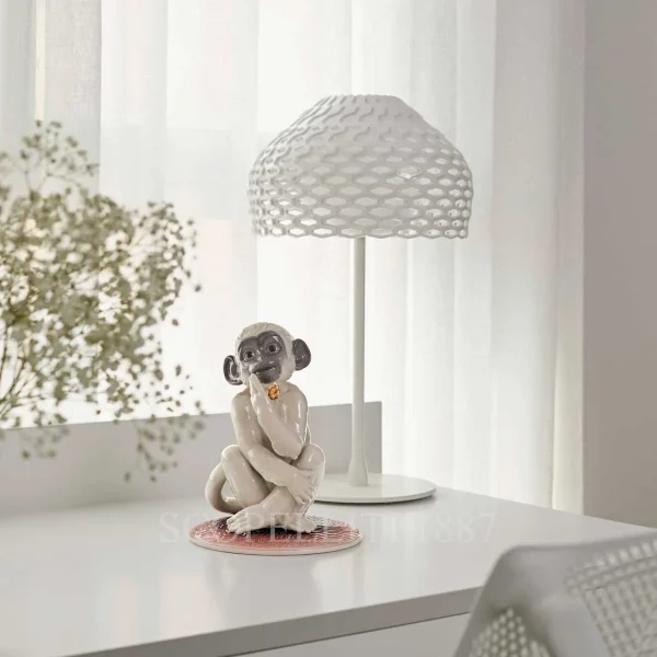 lladro monkey figurine limited edition blue