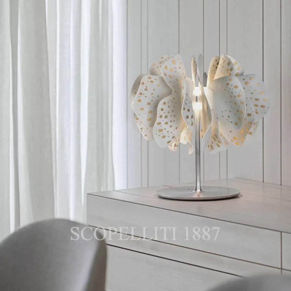 lladro nightbloom table lamp white gold