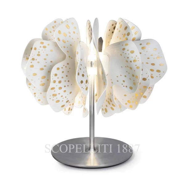 lladro nightbloom white gold table lamp