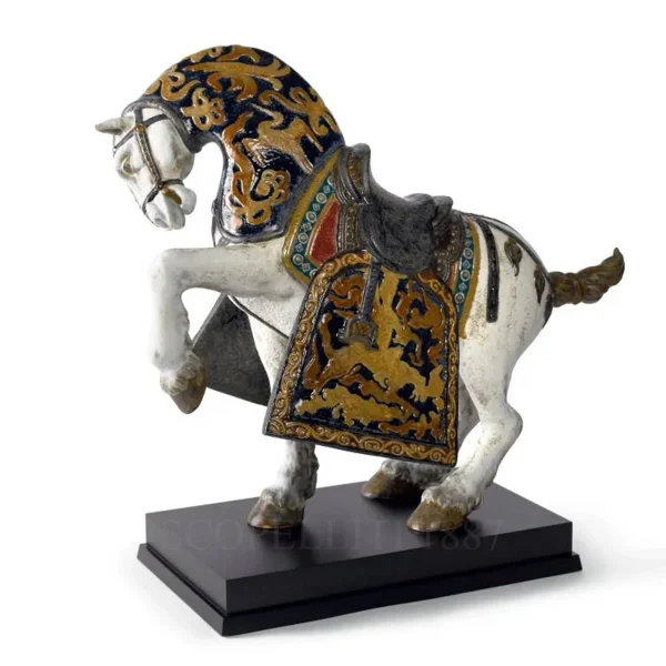 lladro oriental horse sculpture porcelain