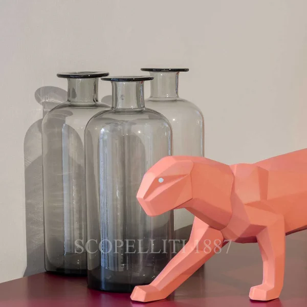 lladro panther figurine coral matte porcelain