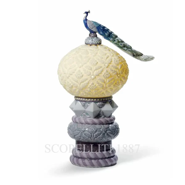 lladro peacock table lamp