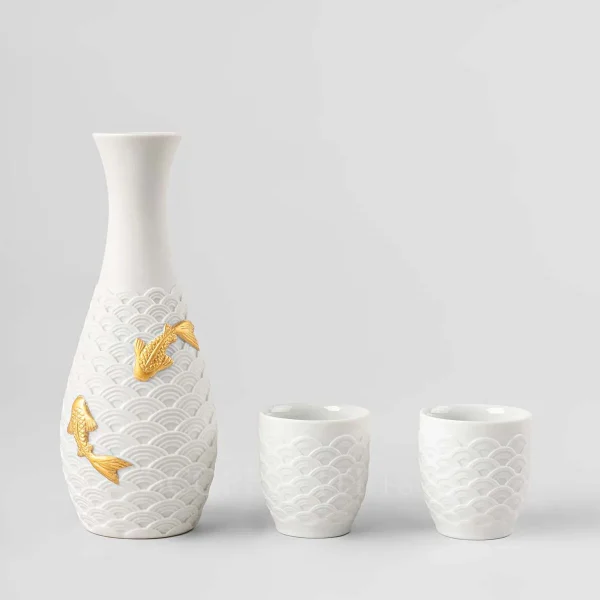 lladro sake set porcelain