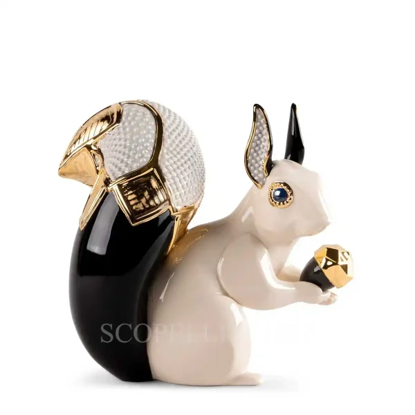 lladro squirell jewel sculpture