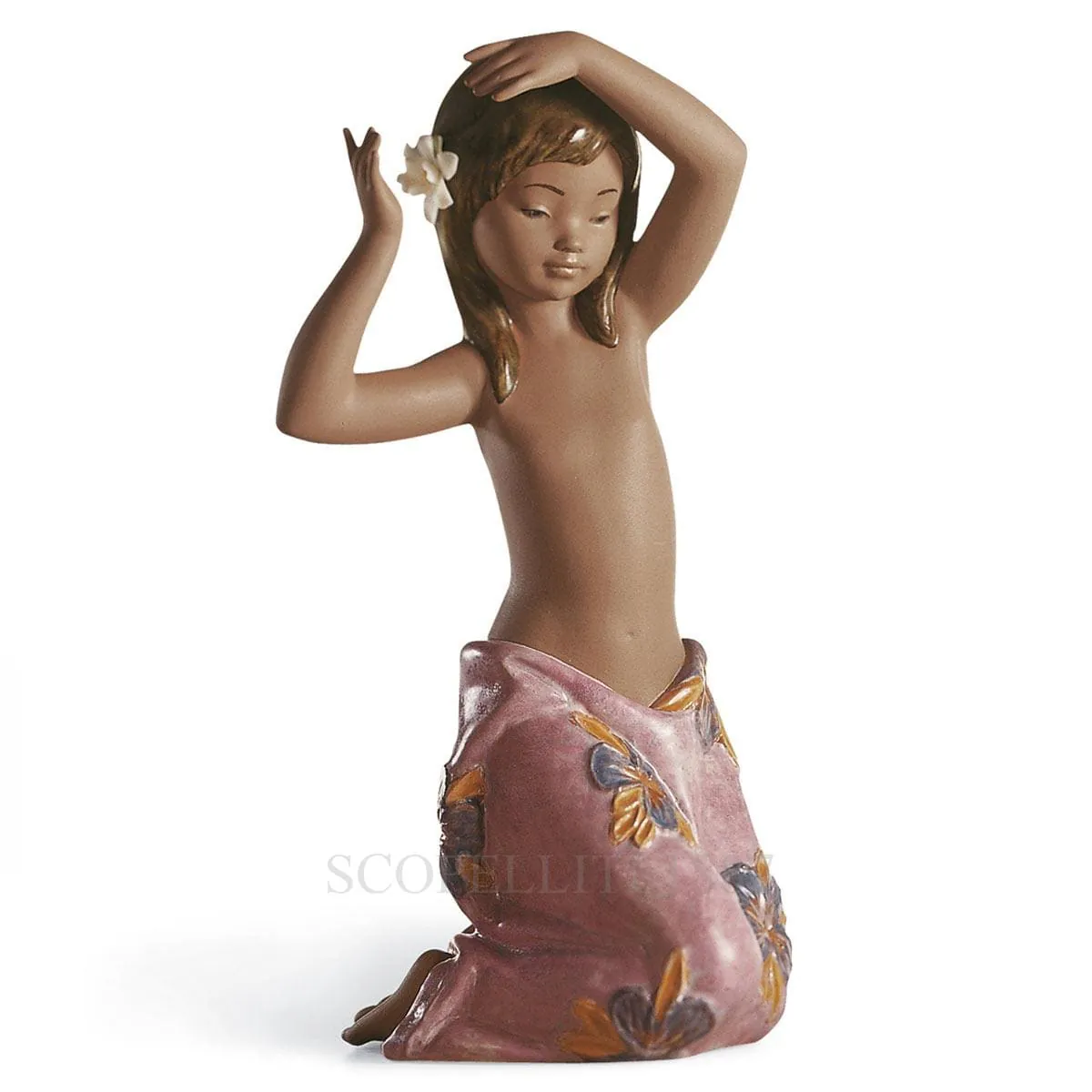 lladro tropical flowers porcelain figurine