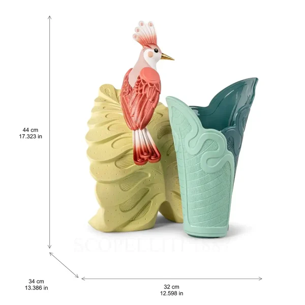 lladró utopical vase measures