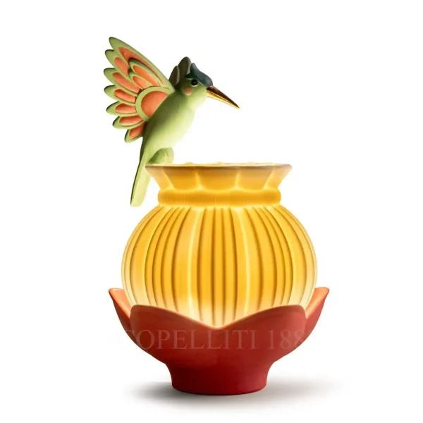 lladro utopical wireless lamp with bird
