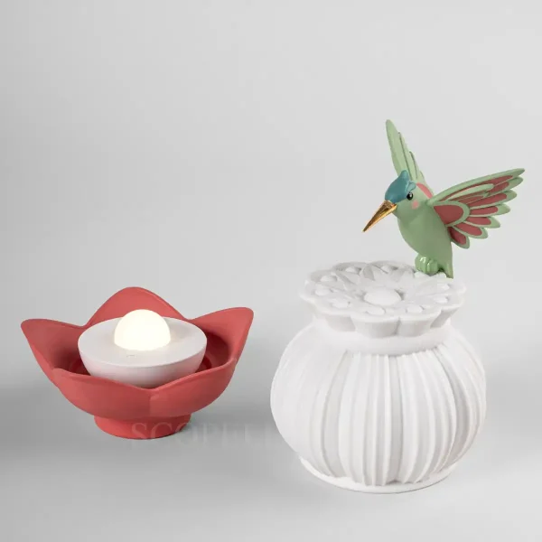 lladro utopical wireless lamp with bird