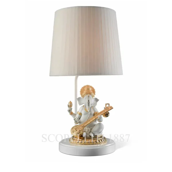 lladro veena ganesha table lamp