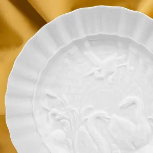 meissen swan plate in porcelain