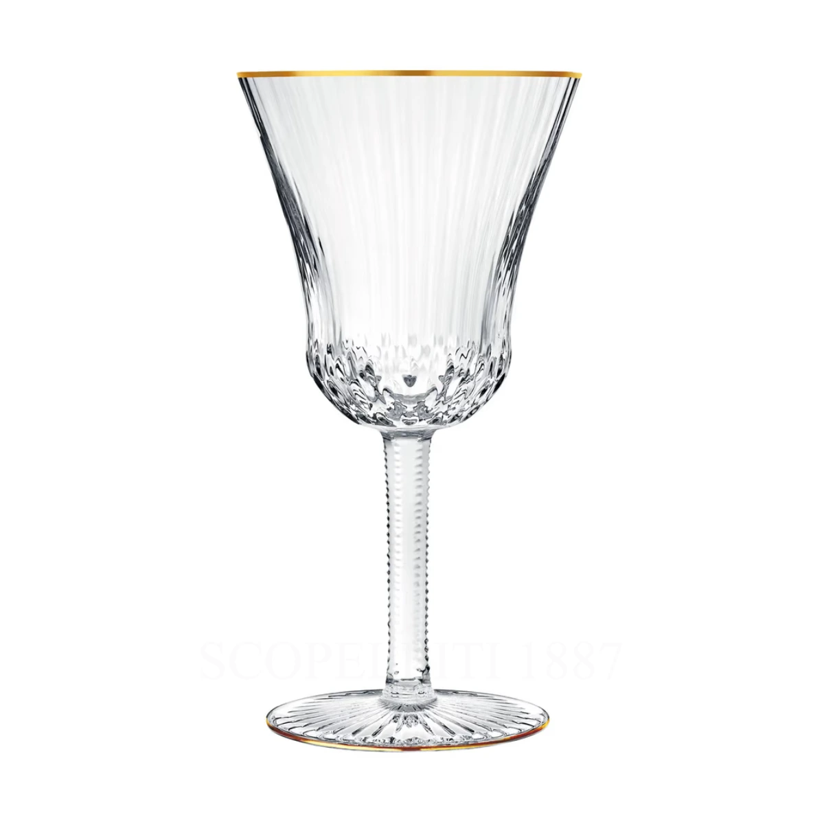 saint louis apollo american water glass with gold rim