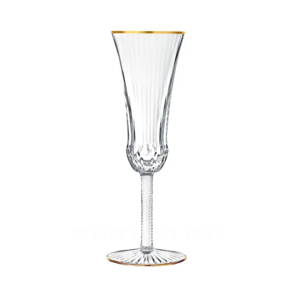 saint louis apollo gold champagne flute