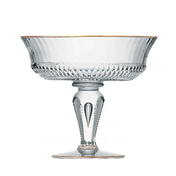 saint louis apollo gold footed bowl