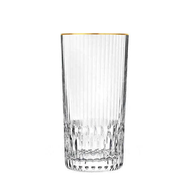 saint louis apollo highball with gold rim