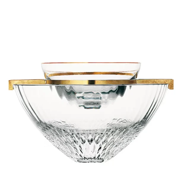 saint louis apollo gold rim caviar set
