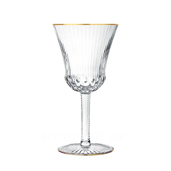 saint louis apollo water glass with gold rim