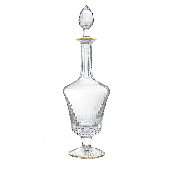 saint louis apollo wine carafe with gold rim