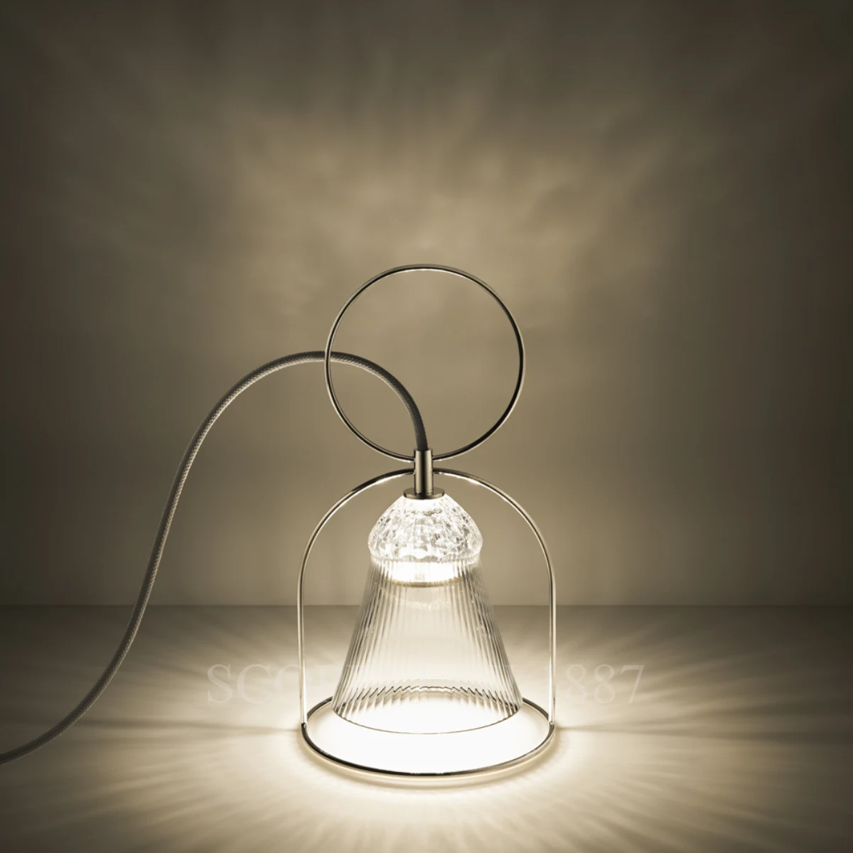 saint louis apollo clear table lamp