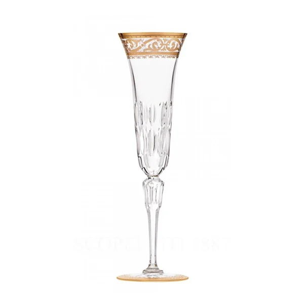 saint louis stella gold champagne flute