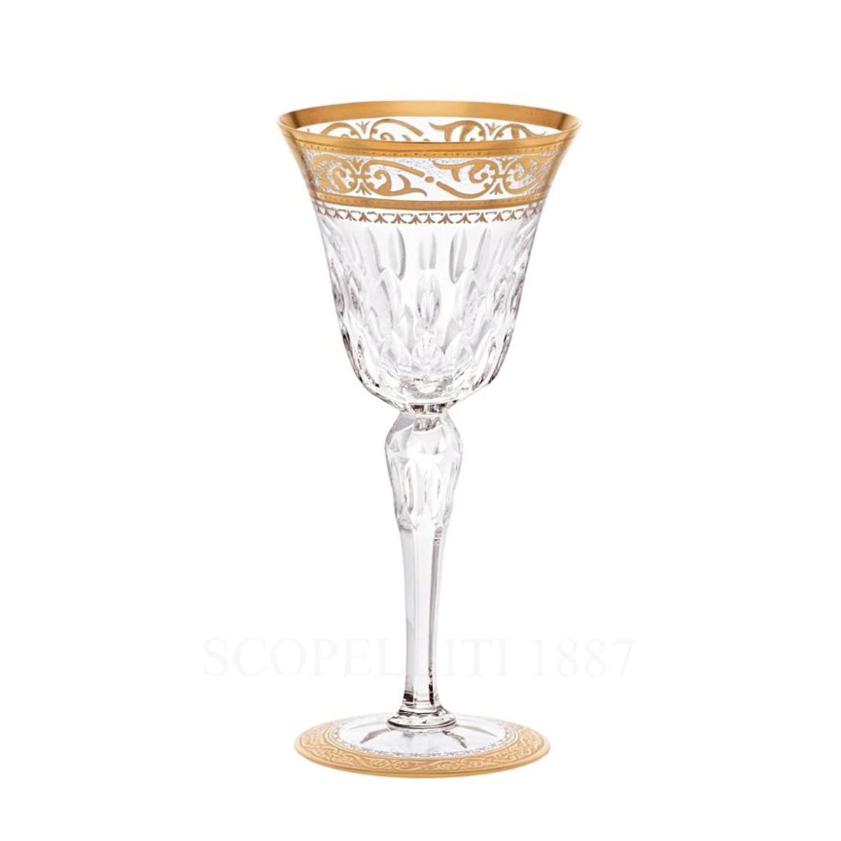 saint louis stella gold water glass