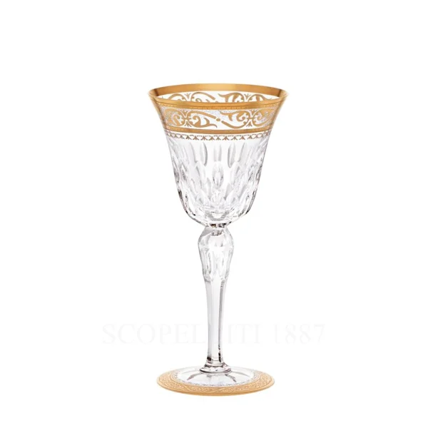 saint louis stella gold wine glass