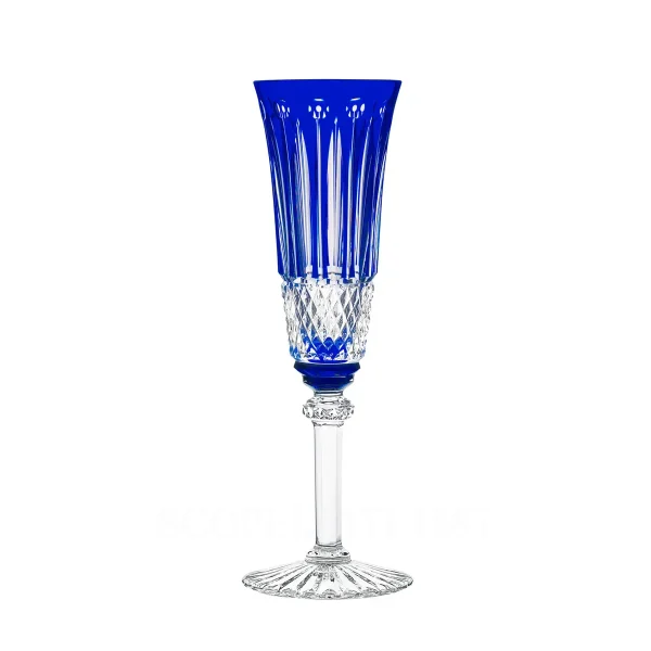 saint louis tommy champagne flute blue