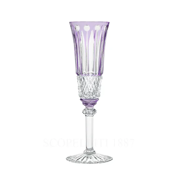 saint louis tommy champagne flute purple