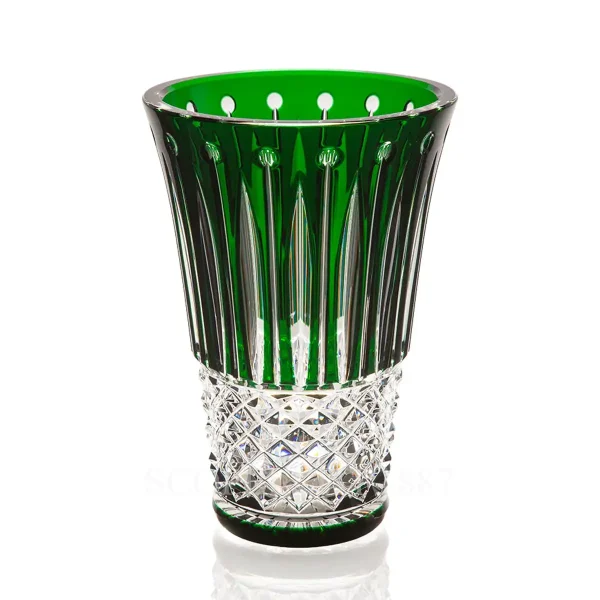 saint louis tommyssimo crystal vase green