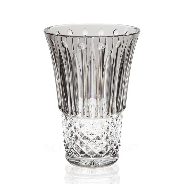 saint louis tommyssimo crystal vase grey