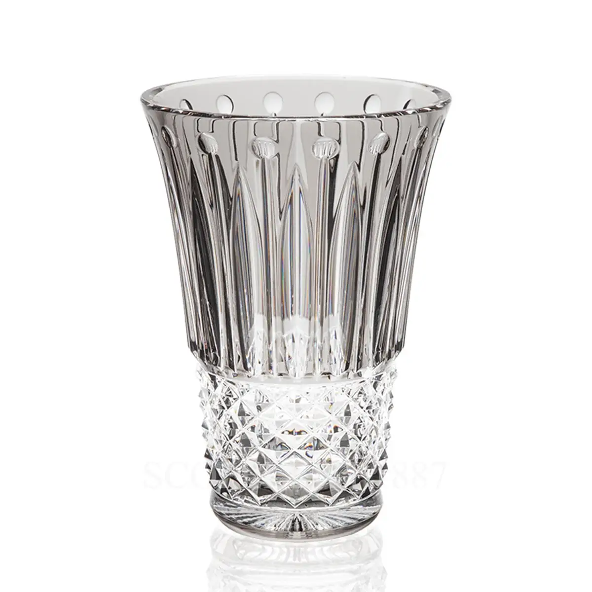 saint louis tommyssimo crystal vase grey