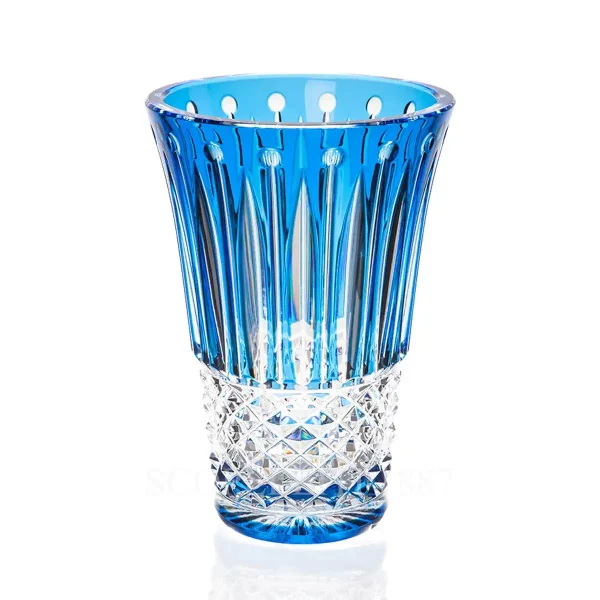 saint louis tommyssimo crystal vase light blue