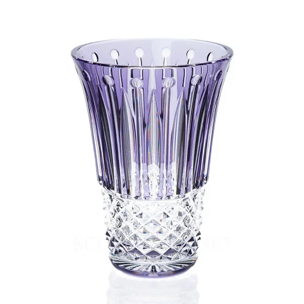 saint louis tommyssimo crystal vase purple
