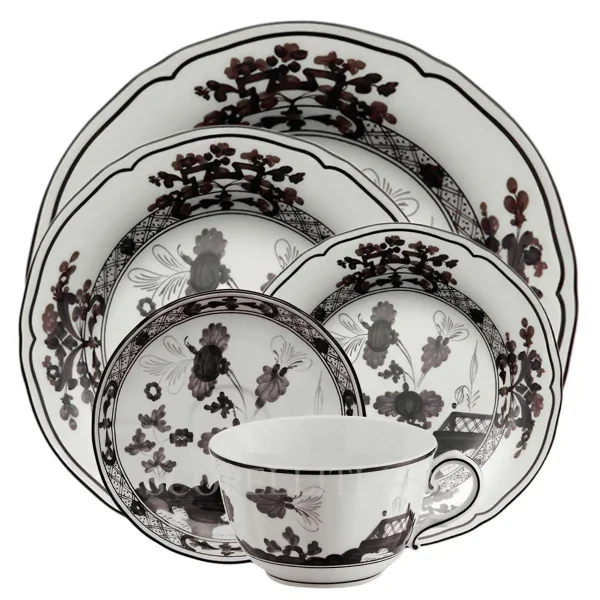 ginori 1735 oriente italiano albus 5 piece place setting
